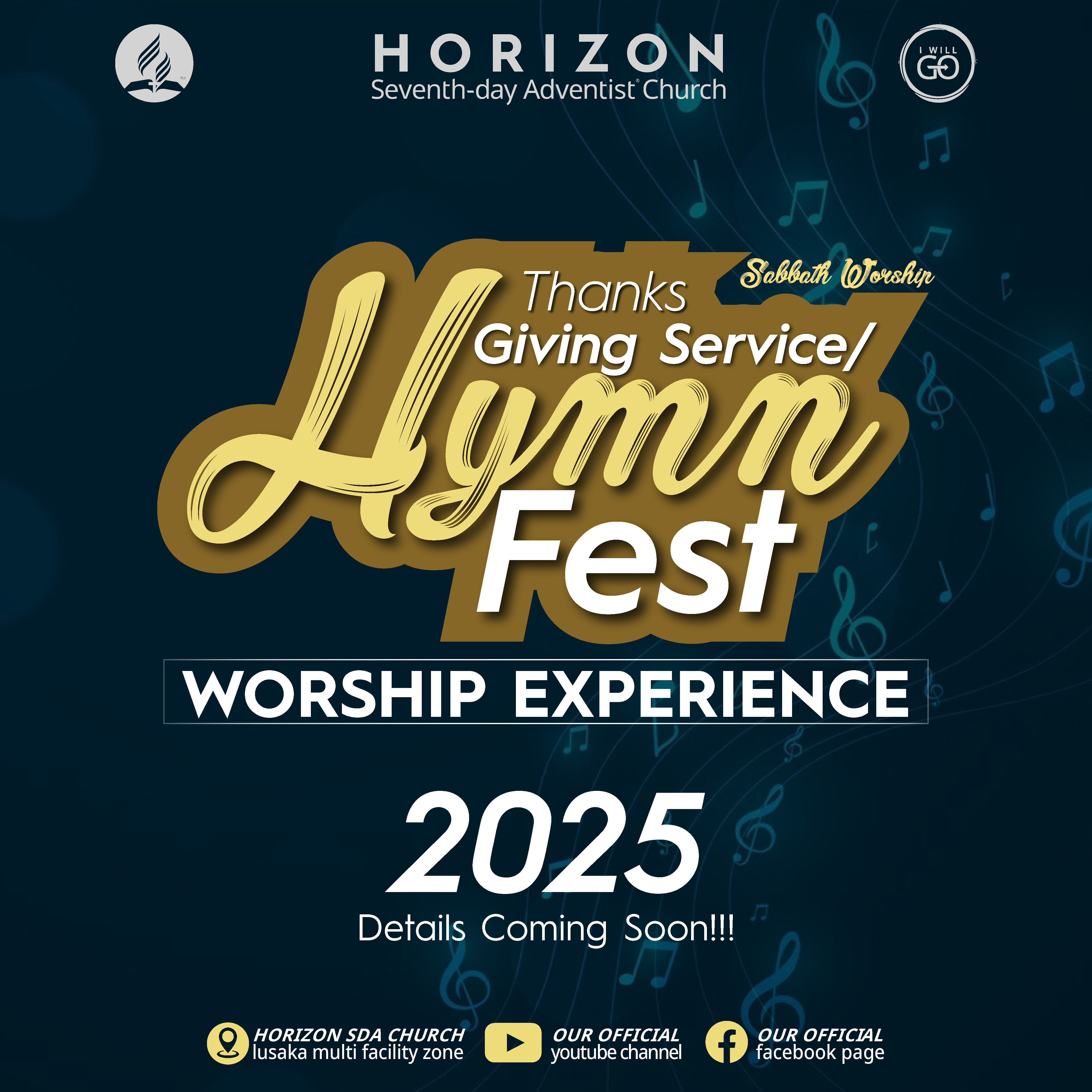 HymnFest 2025 event poster mockup