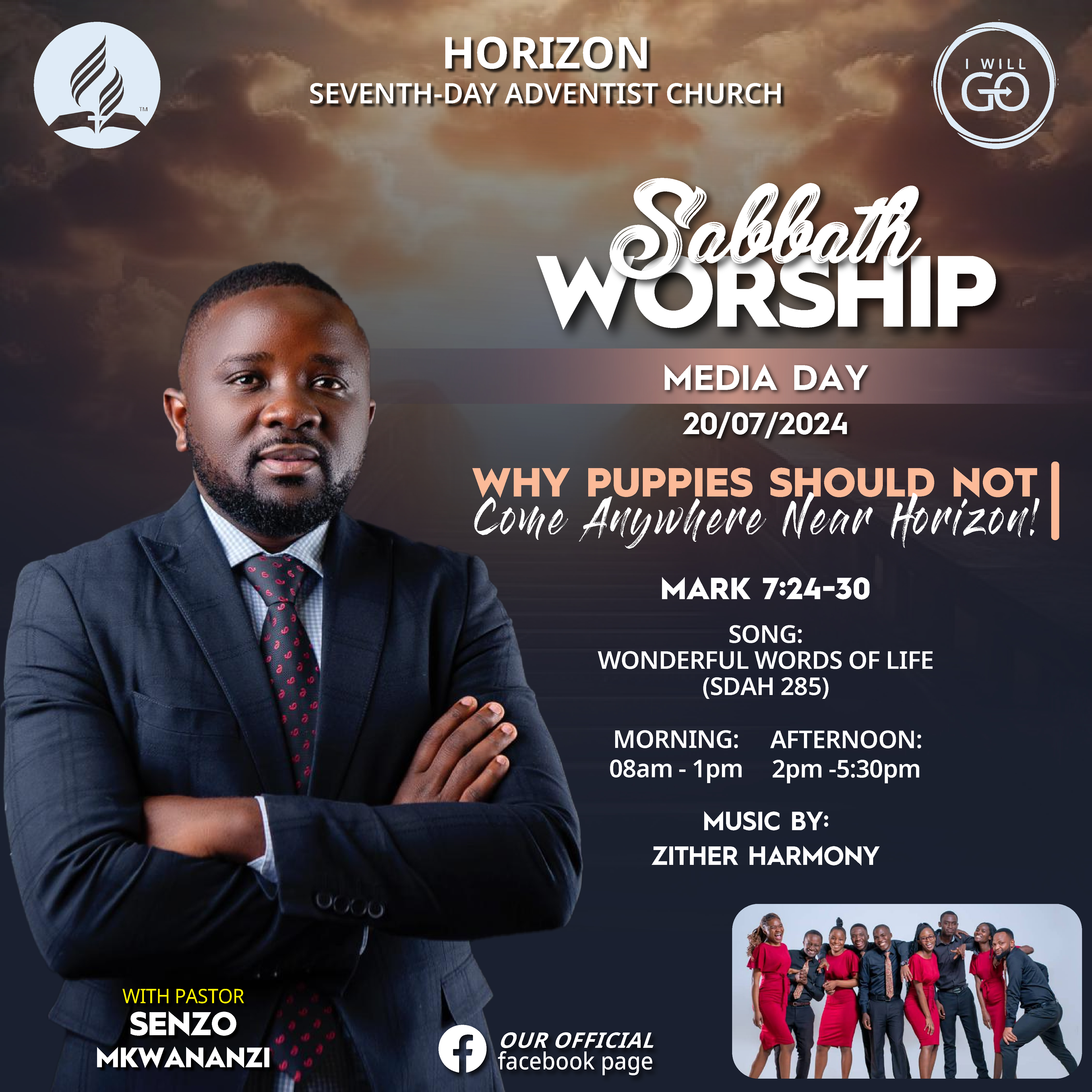 Sabbath worship poster design