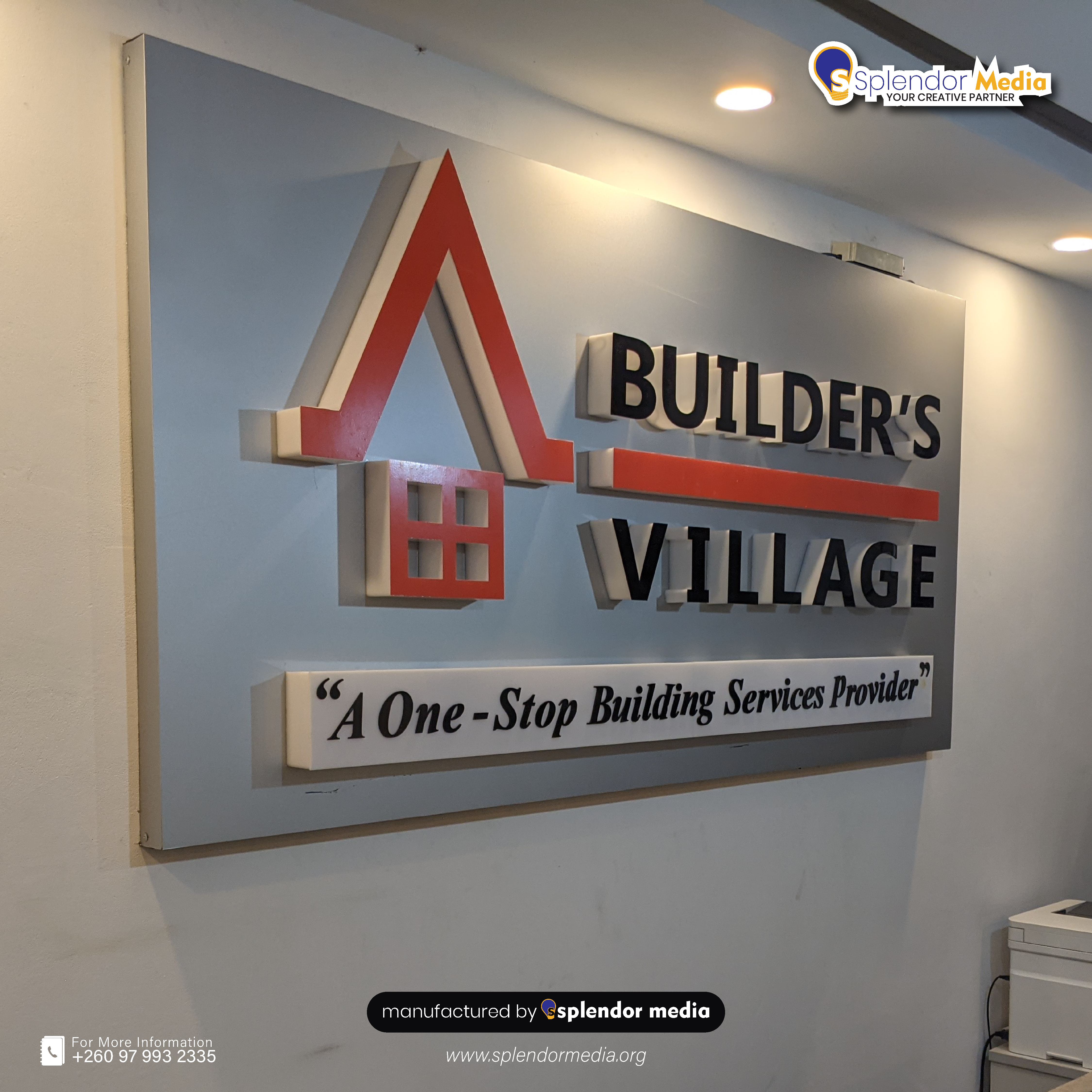 Builders Village 3D sign