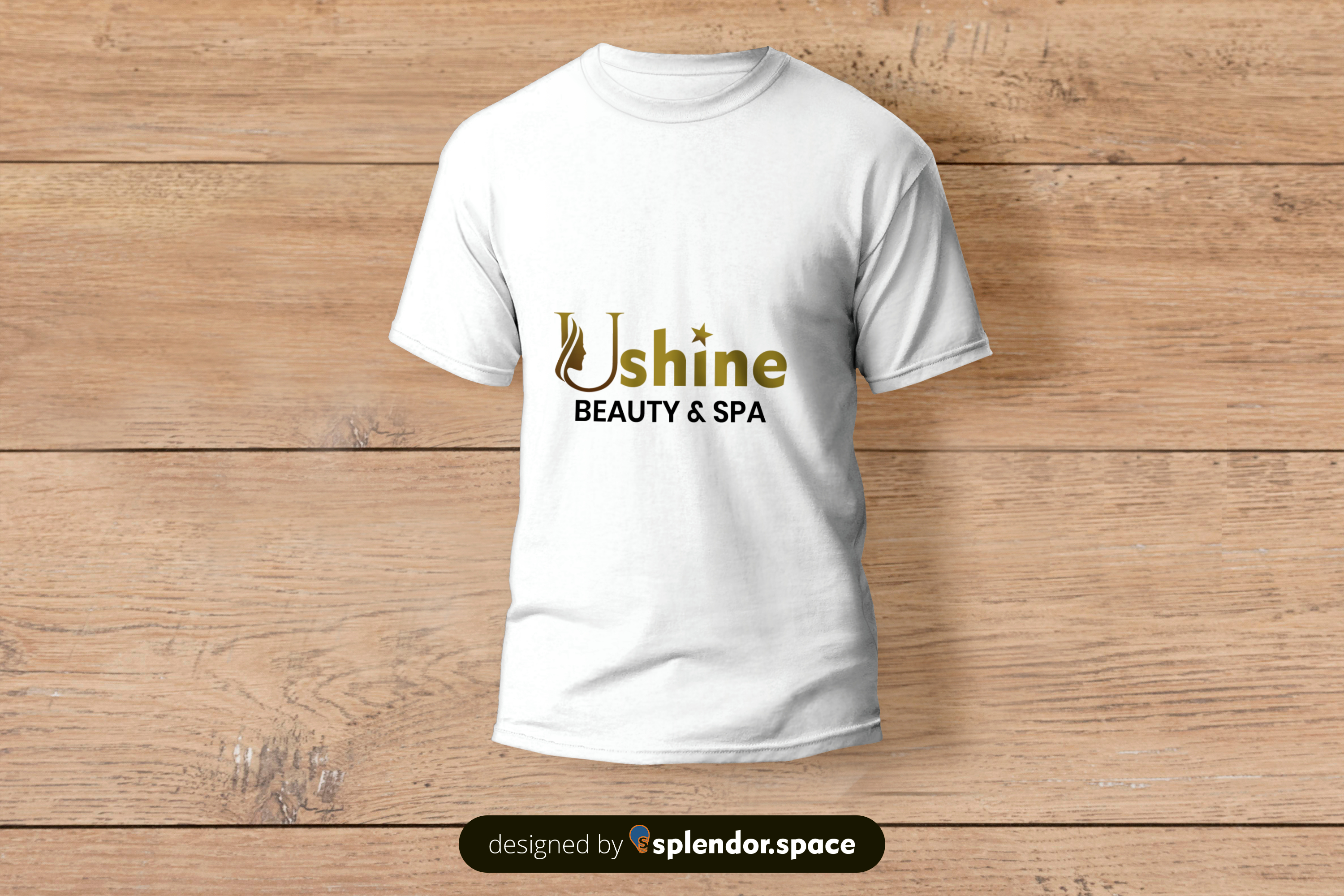 Custom branded white t-shirt mockup